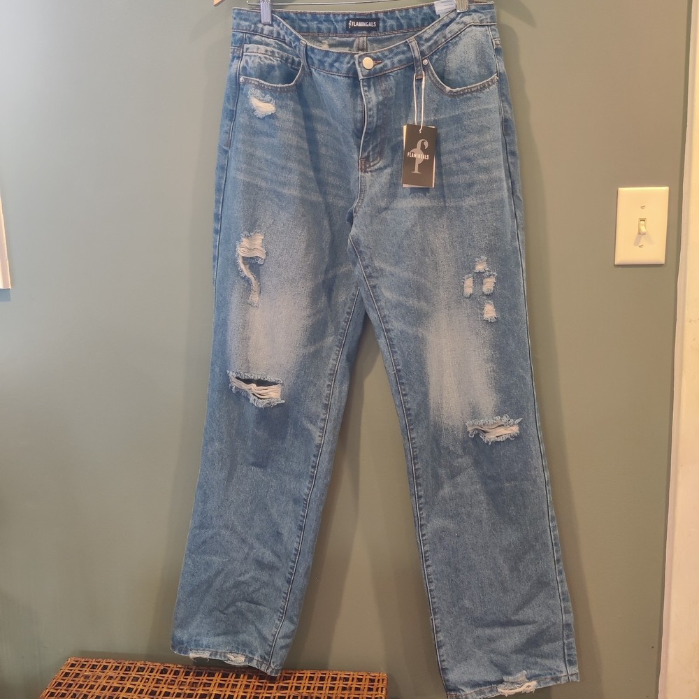 flamingals Distressed denim jeans 2XL